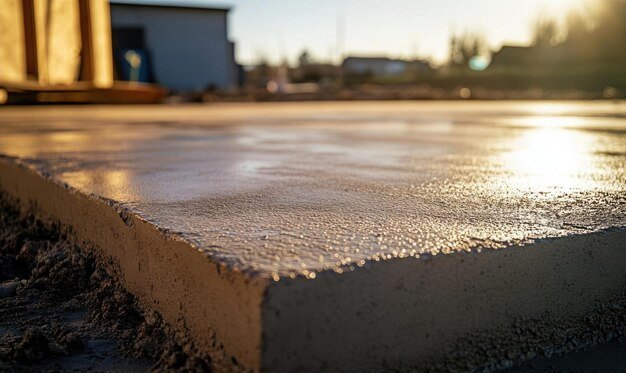 Concrete slab / slabs drying in the sun.